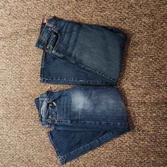 2 Pairs Men's Levi Straight Jeans Size 27x27 Color Darkwash - Picture 10 of 10